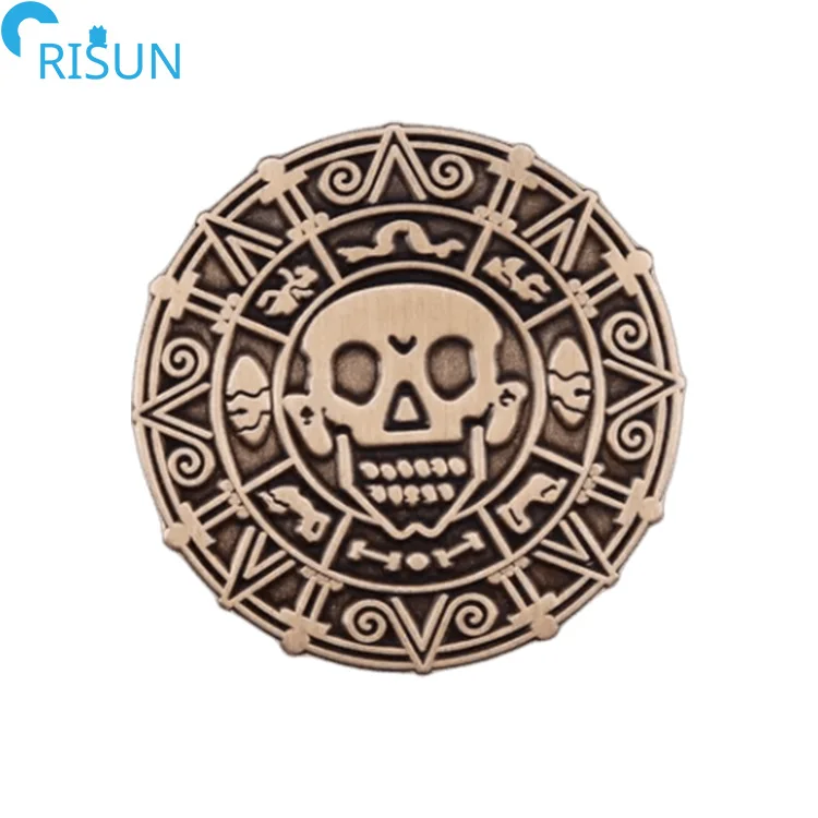 Factory Customized Enamel 3D Sea Rover Pirate Commemorative Challenge Coins Custom Pirate Challenge Coins