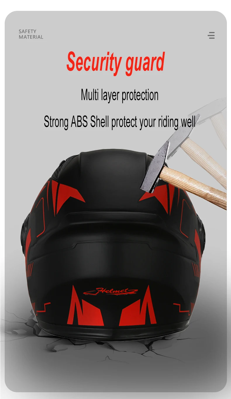 Оптовая продажа с фабрики шлемы на все лицо для взрослых шлем электрических мотогонок противотуманной пленкой унисекс Классический мотоциклетный