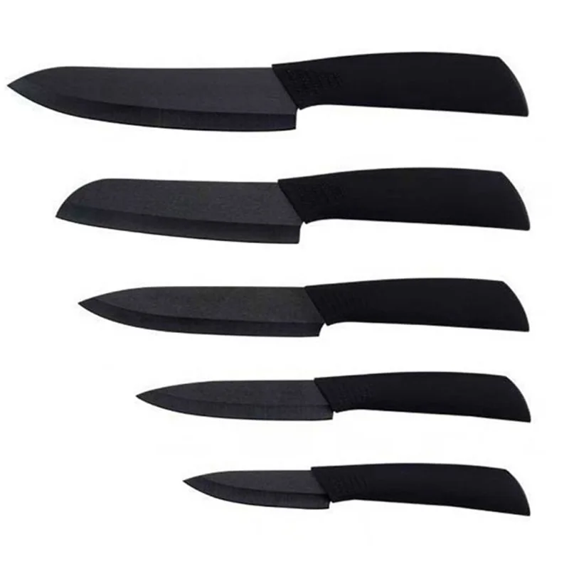 Хит продаж черный керамический нож из оксида циркония 3-6 дюймов Santoku и кухонное лезвие шеф-повара
