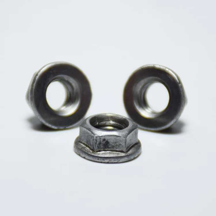 High Quality Hexagon Nuts With Flange True color Fasteners DIN6923 carbon steel