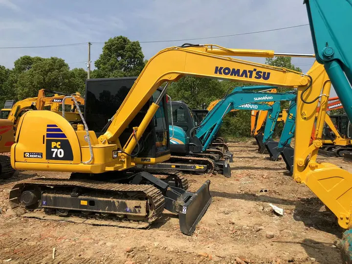 7tons digger  Cheap Price Used KOMATSU PC70-8 Mini Excavator  pc70 pc60 pc50 pc40 Mini Small  Digger Mini Excavators For Sale