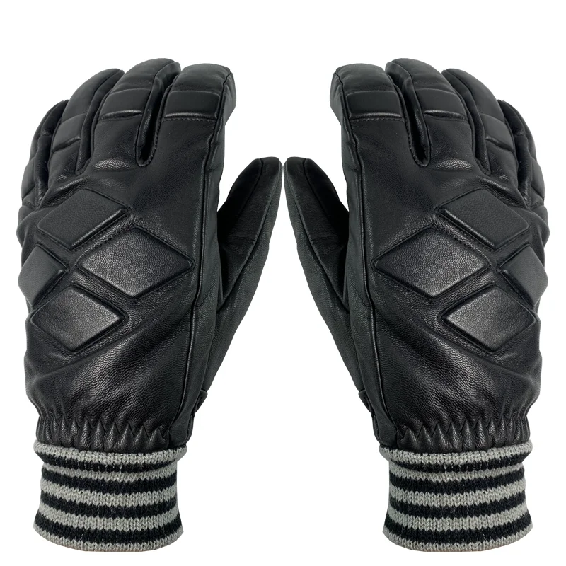 Good sell Goatskin ski gloves winter Warm snowboard snowmobile cold weather warm gloves