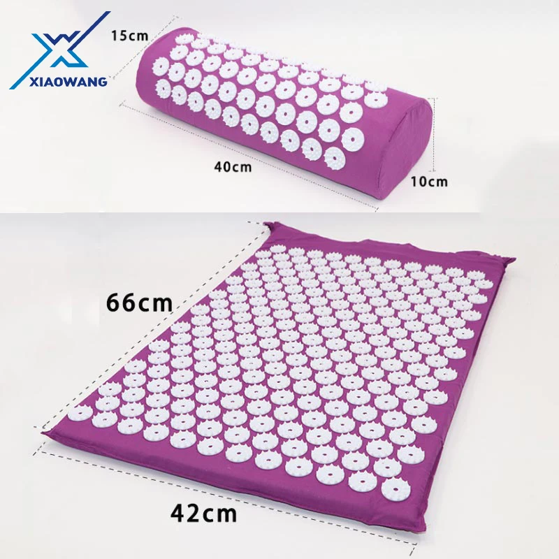 Hot sales chinese manufacturer custom logo spike massage back relax yoga acupressure mat and pillow set