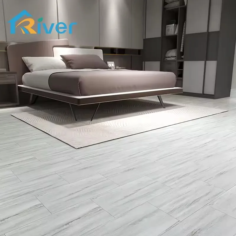 5/6/7mm interclock easy-installation vinyl flooring rigid core waterproof mass-production anti-scratch Stone Plastic Core