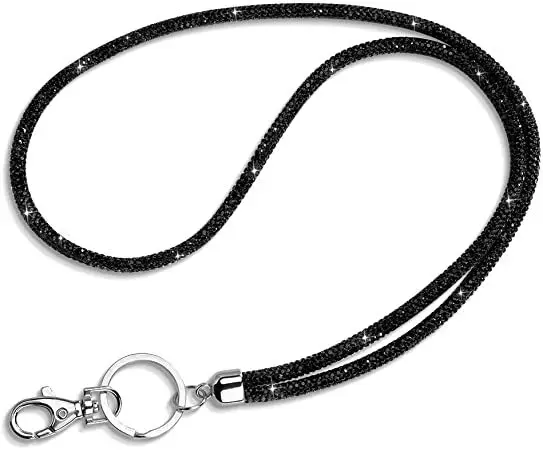 Custom Rhinestone Chain Lanyard Bling ID Card Holder Crystal phone  Rhinestone Phone Lanyard