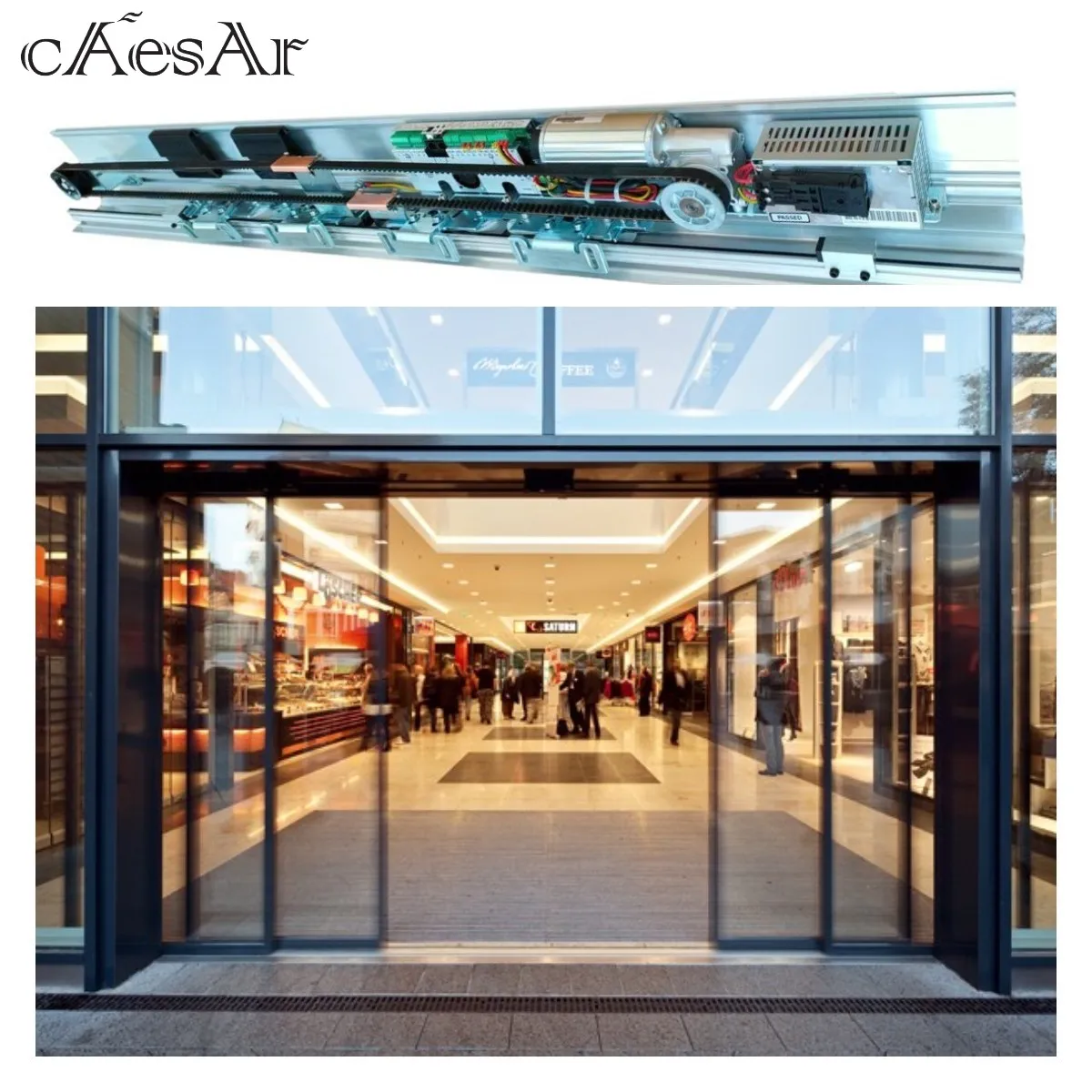 Technical support ES200 glass opening automatic sliding door system mechanism