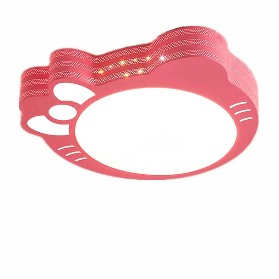 Classic Simple Lovely Residential Home Interior Children Study Room Animal Cat Ceiling Light Led Lamps