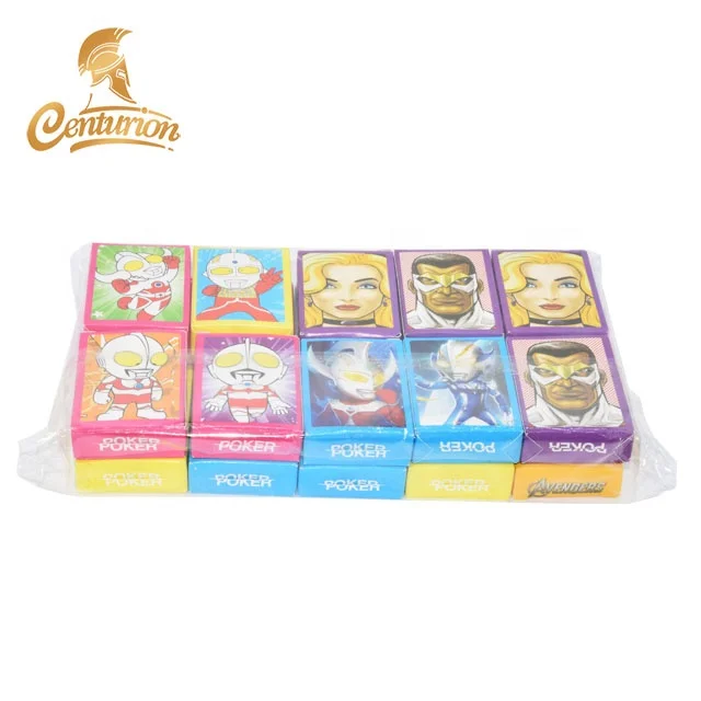 Cartoon Character Cartoon Toy Poker Playing Card with OEM Candy