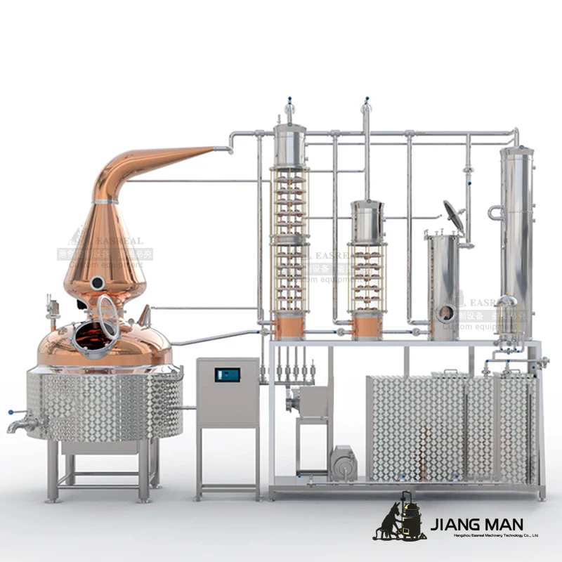 [JiangMan]-200L Vodka Distillery Equipment-Copper alcohol Distiller-Copper Distillation Column Distillery-Alembic Distiller