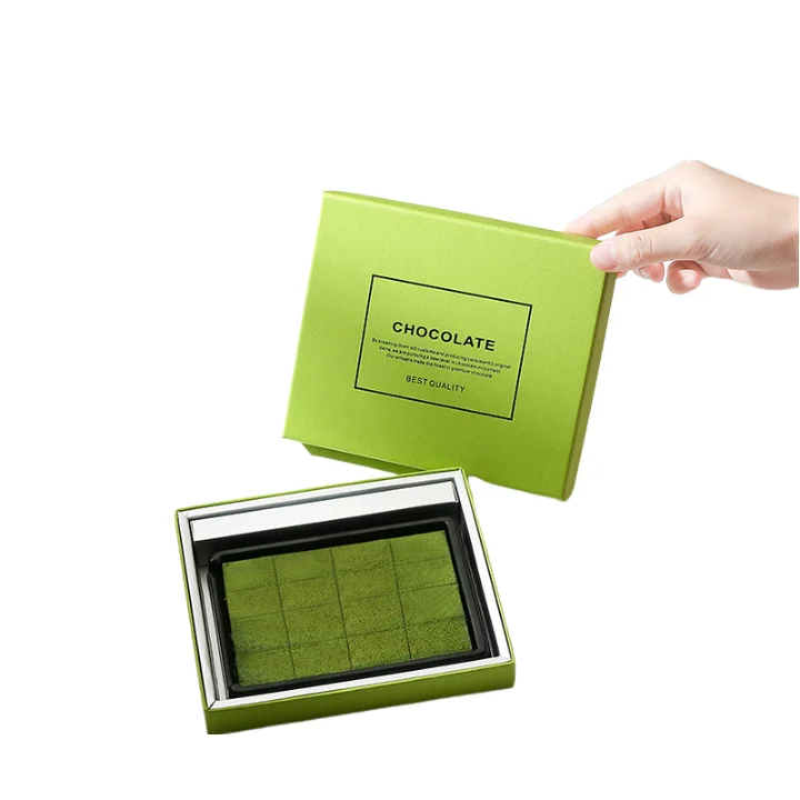 Custom-made High-end high-quality brown gold cardboard box with lid and custom logo for mocha chocolate candy