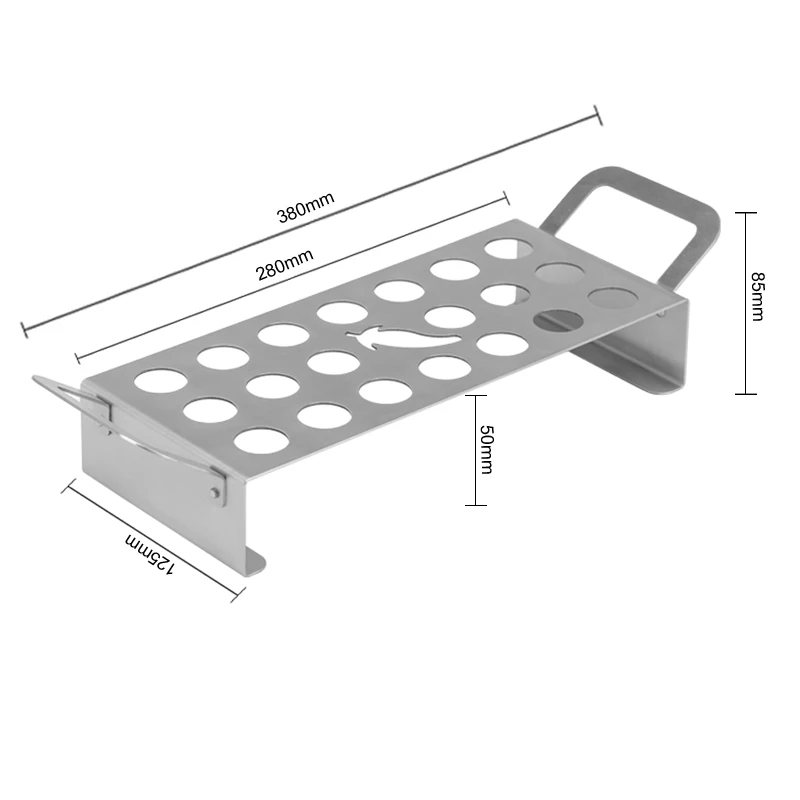 Stainless steel BBQ chili rack jalapeno rack barbecue jalapeno roaster with  double handles outdoor grills