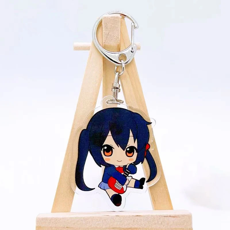 Wholesale custom flashing acrylic keychain Blank charm Cute plastic keychain