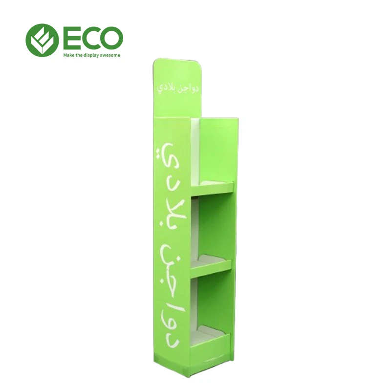 Custom Print Pop Products Shop Stand En Carton Display Recycling Shelves Candy Retail Portable Pos Cardboard Floor Standee Rack