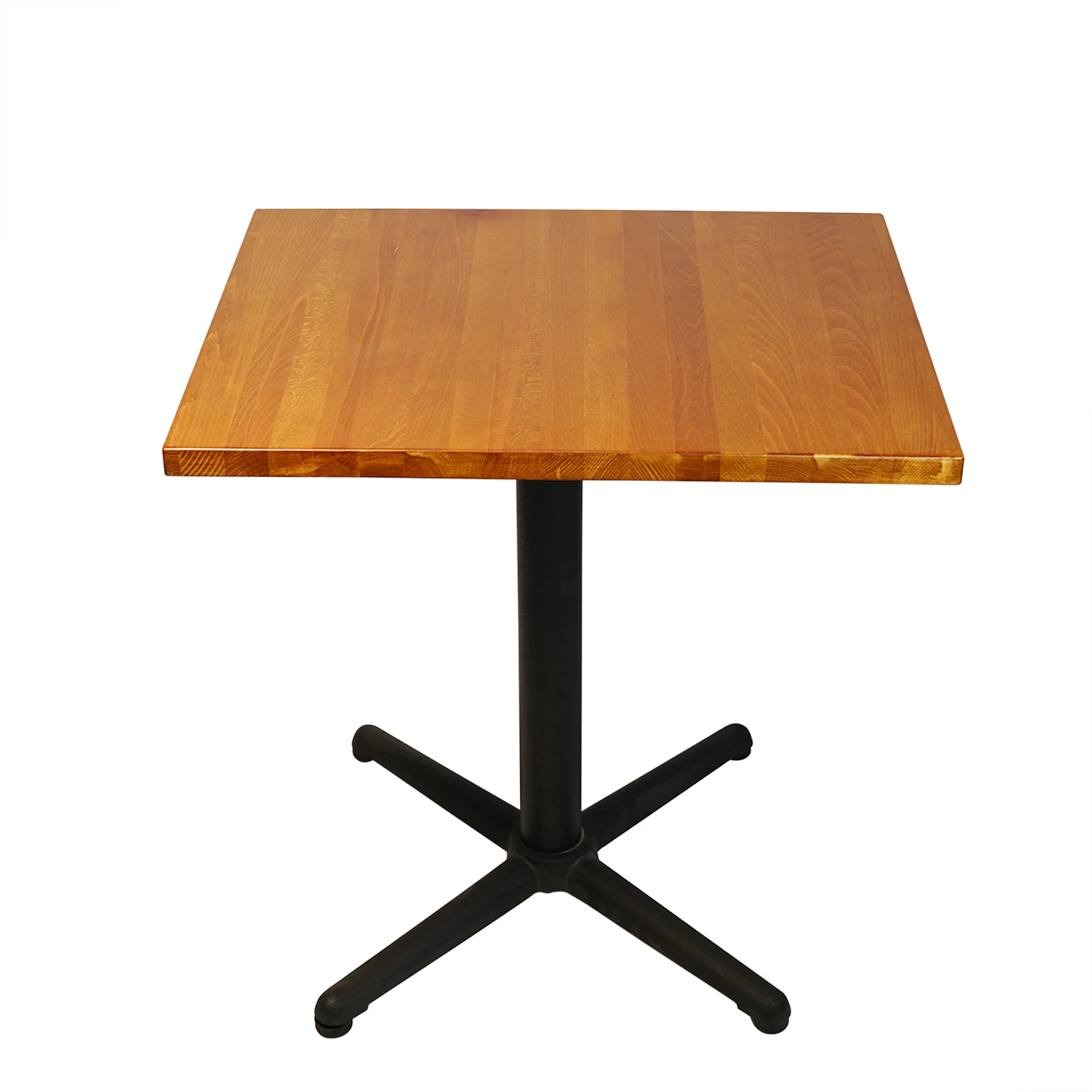 Solid beech wood edge glued with cheery wood color coffee table 24x30inch with crisscross base