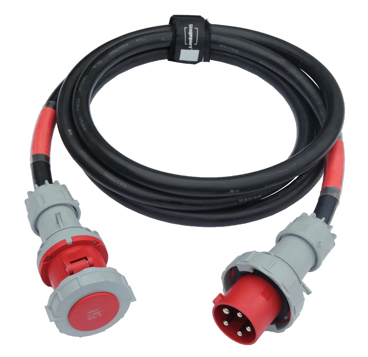 Male and female CEE 125A 415V 3 phase cables manufactured Power Cable Electrical Wire Cable