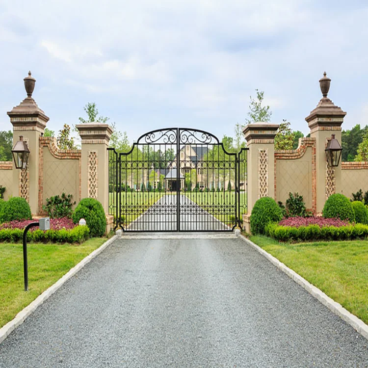 Modern stylish house iron main gate designs with high quality and good price