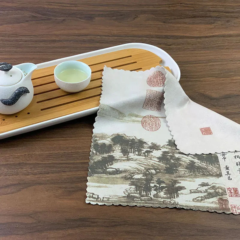 iflower wholesale Factory Price Eco-Friendly cotton custom printed Low linen kitchen thick tea towel