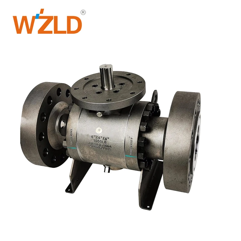
WZLD Forged Carbon Steel Customized Primary Metal Seat Weld Overlay Inconel 625 Flange Trunnion Ball Valve 