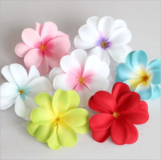 Wholesale EVA Foam Plumeria Flowers Artificial Frangipani Real Touch Plumeria Flowers for Hat Decoration