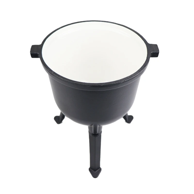 Outdoor cooking pot enamel coated pot cast iron cauldron