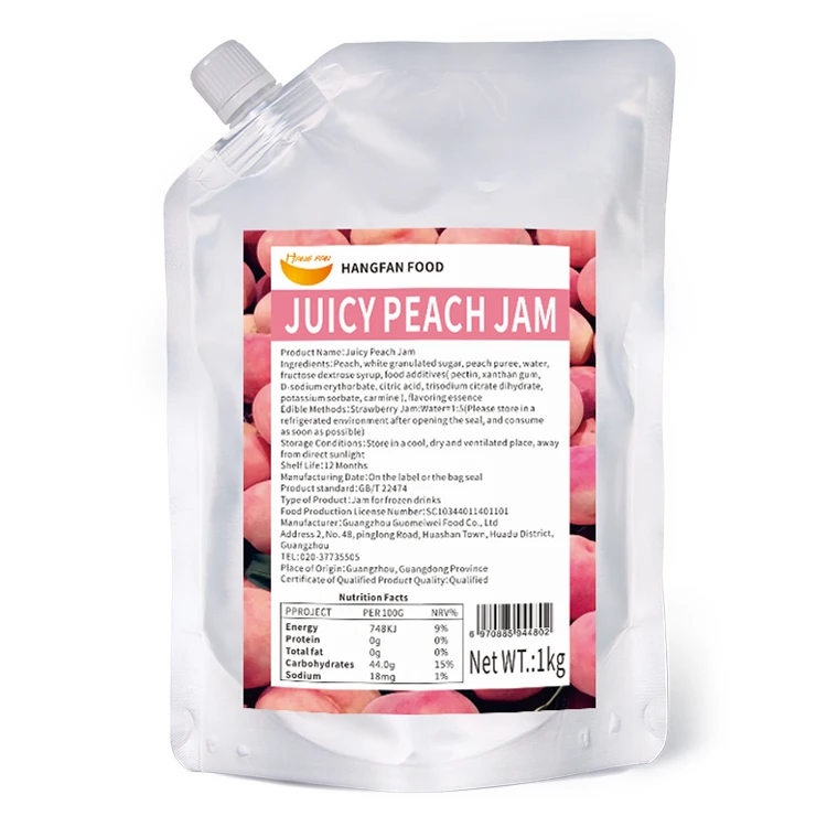 
The Factory Supplies Raw Materials For Fruit Tea Making Peach Jam Fruit Tea 