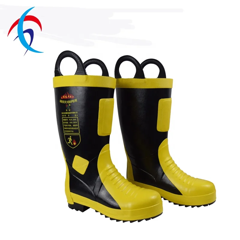 Top Quality Cheap Price Fire Resistant Safety Boots Fireman Firefighter Boots for Fire Rescue