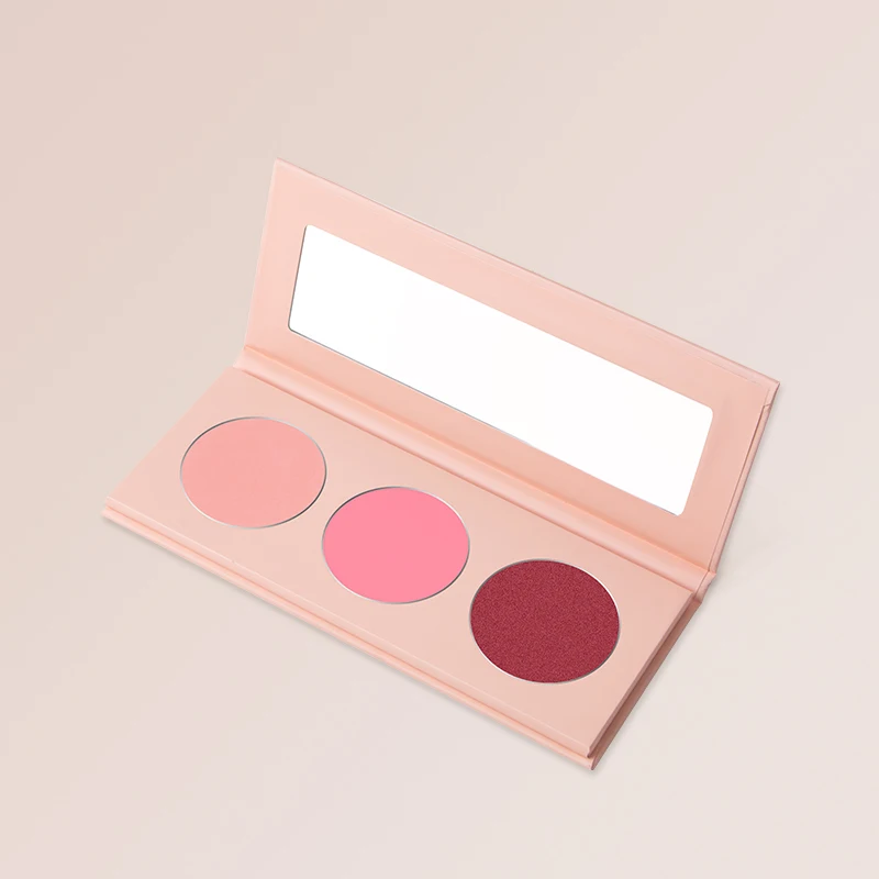 
High Quality Makeup Blush Palette Long Lasting Waterproof OEM 3 Colors Blush Palette 