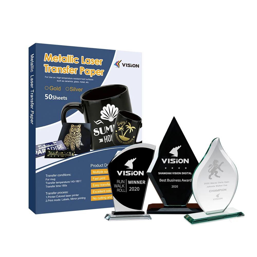 
A4 transfer paper for Crystal Award Trophy Customized Ceramic Glass Souvenirs Cups Mugs 