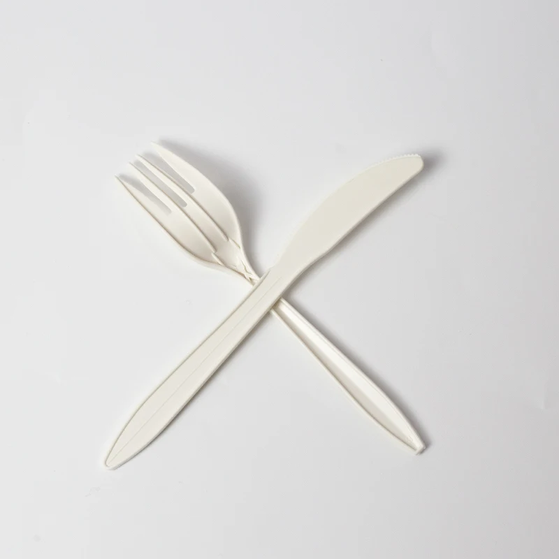 Eco Friendly Biodegradable Tableware Cheap Spoon Fork Compostable Biodegradable Tableware Disposable Tableware Set