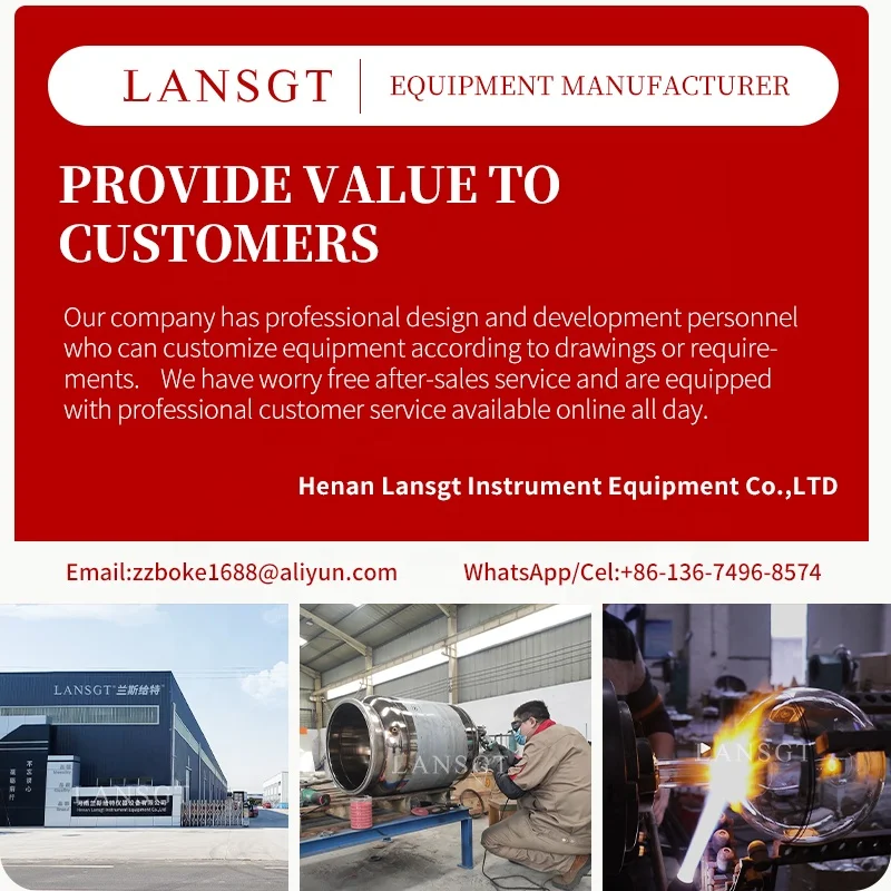 Двойной слой GG17 высокоборосиликатный стеклянный реактор с рубашкой 100L