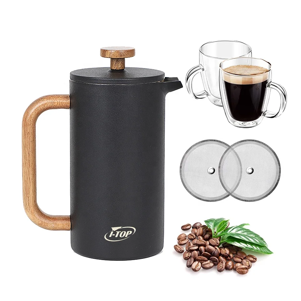 High quality 18/10 doule wall stainless steel french press