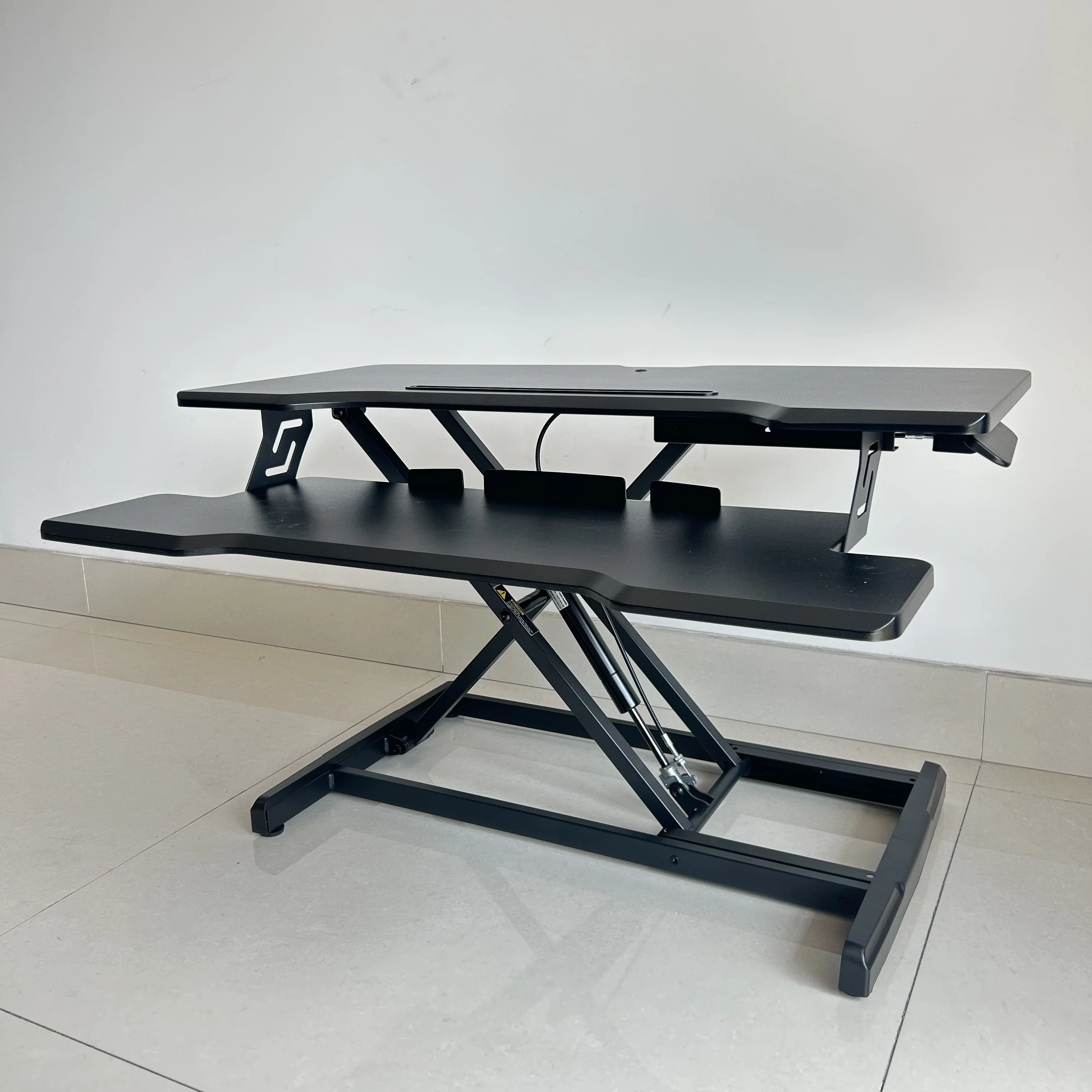 Custom Adjustable Standing Desk, Sit to Stand Converter Stand Up Desk Tabletop Workstation for Laptops