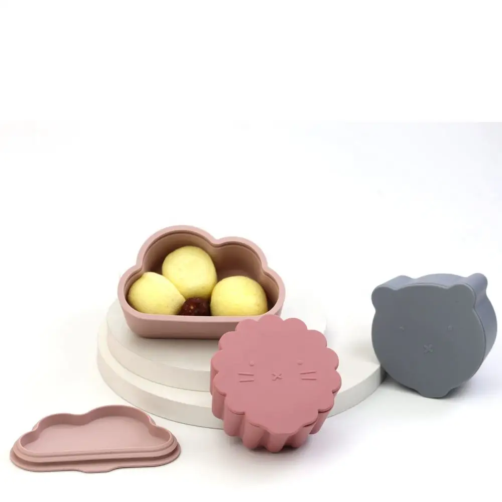 bpa free Dishwasher Cute funny kitten food Containers  Nuts and Dried Fruit Snack Box for children