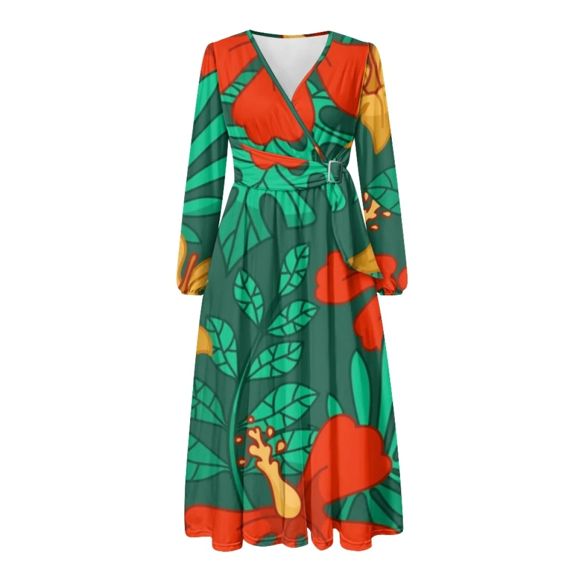 2024 Most Popular Spring Summer Flower Printed Hawaii Dress Design Your Own Image Fancy Dresses For Ladies Look Thin