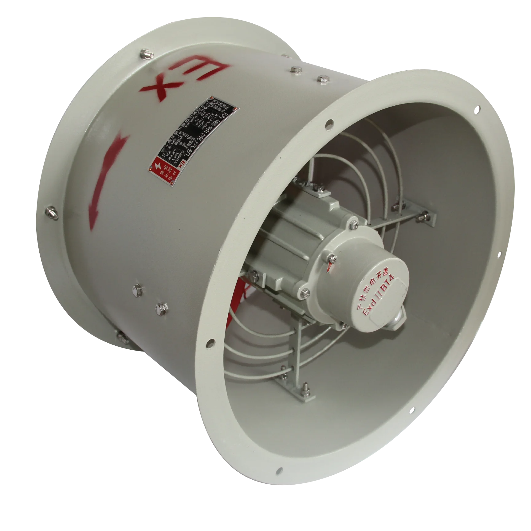 Flame-proof Axial Fan ATEX 16inch With Flexible Air Duct AC axial blower fan for industrial