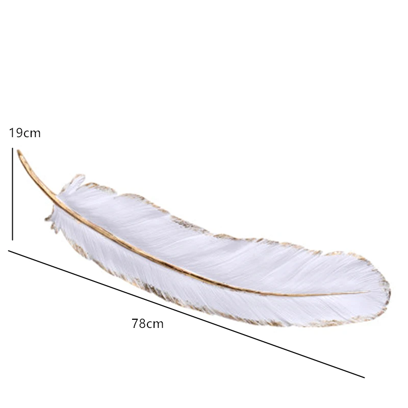 Modern Style White Resin Feather Home Office Lobby Wall Art Decoration