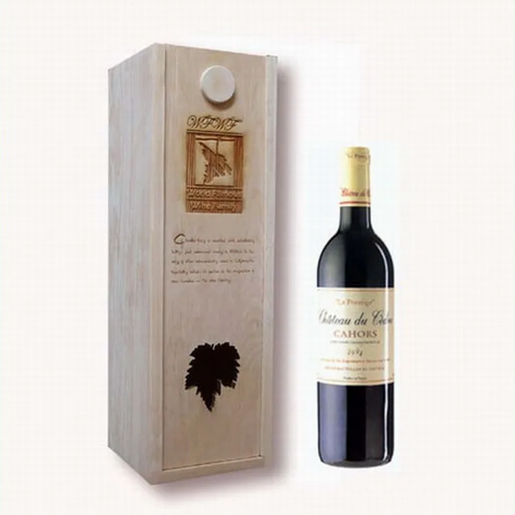 
wine use handmade natural pine wood wooden gift boxes with lid 