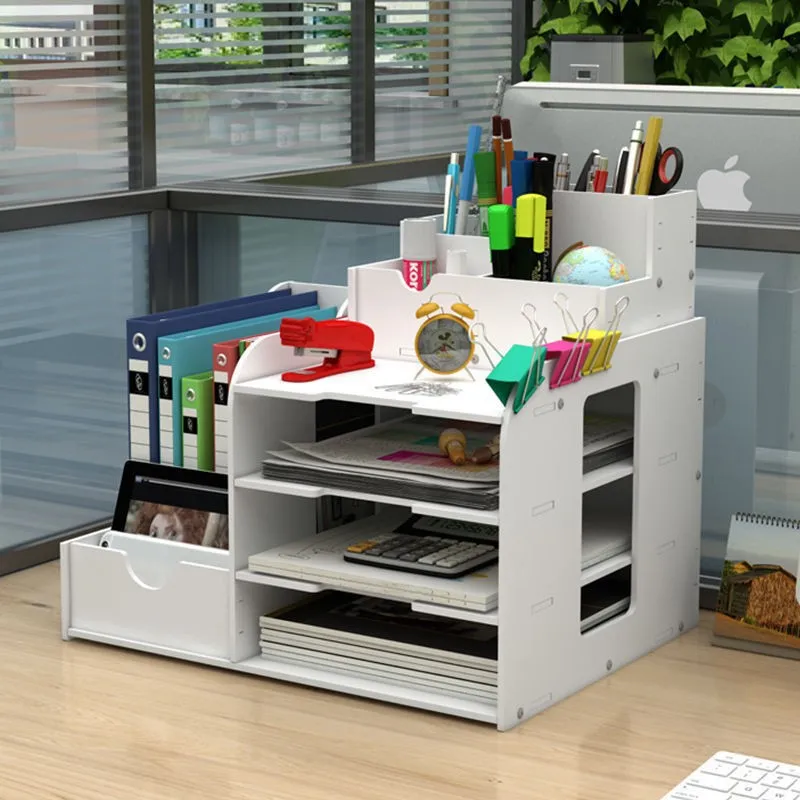 2024 PVC Plastic Shelf Storage Detachable Office Storage Shelves Executive Office Shelf