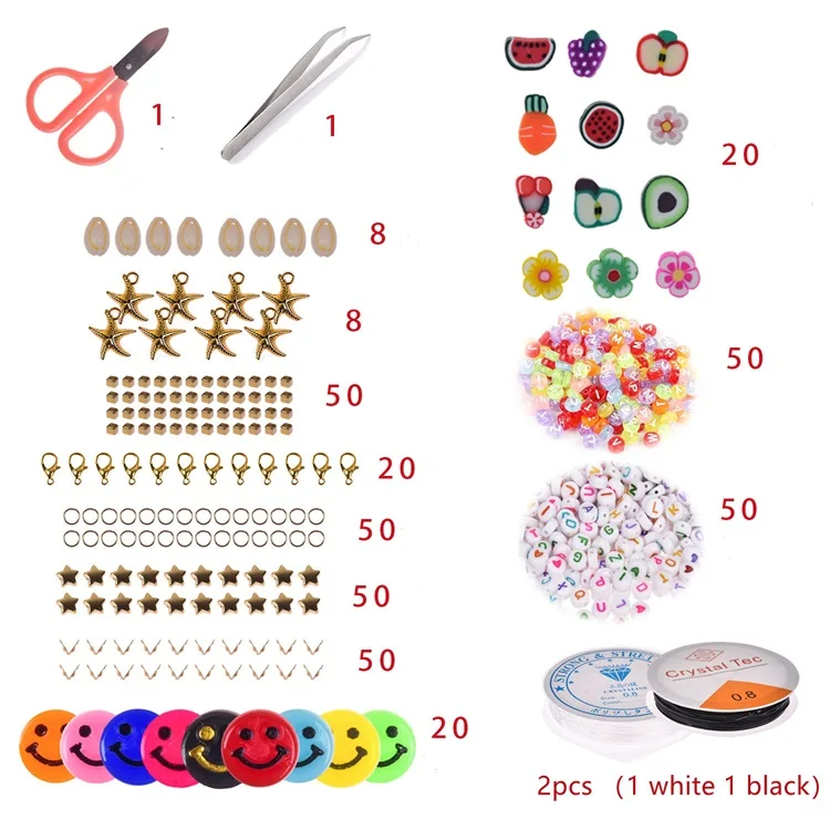 DIY Colorful Polymer Clay Beads Soft Pottery Choker beads Handmade Jewelry