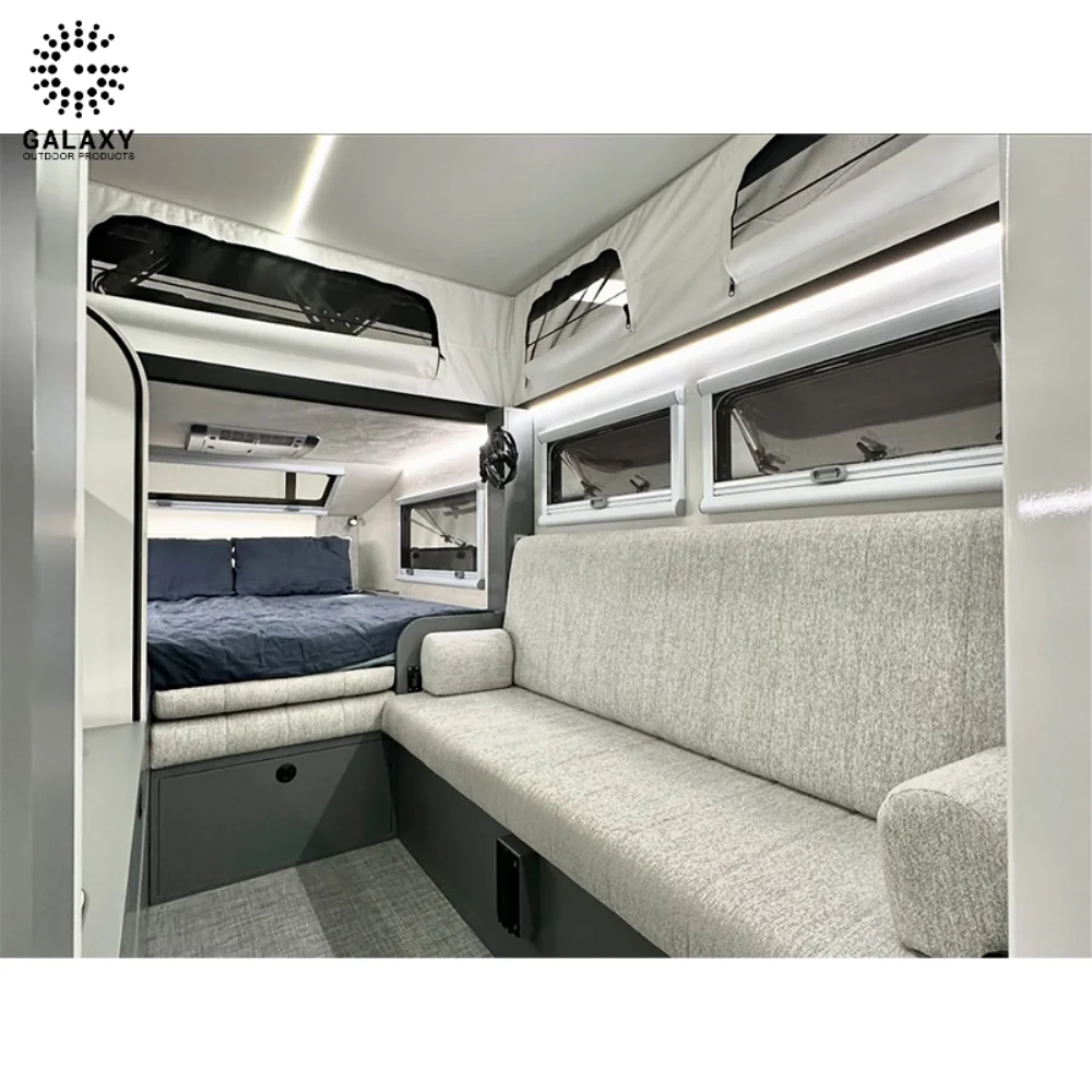 Camping Car De Luxe Tiny Home Trailer Campers And Rvs Stainless Steel Offroad Suv Tents Light Truck All Terrain Vehicles