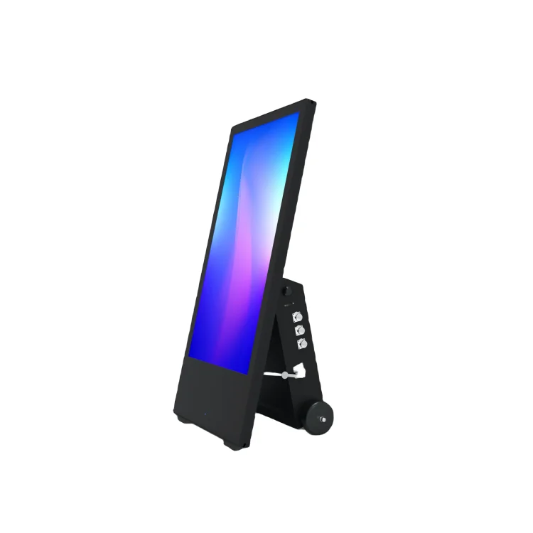 Advertising Screen Kiosk outdoor 43 Inch Battery Powered Lcd Portable Digital Signage