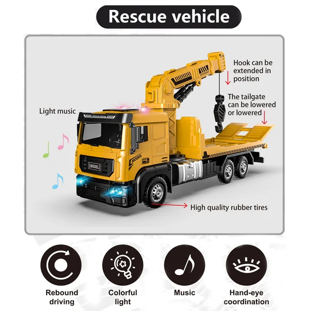 1:32 Metal Construction Truck Diecast Engineering Model Rescue Vehicle Toys
