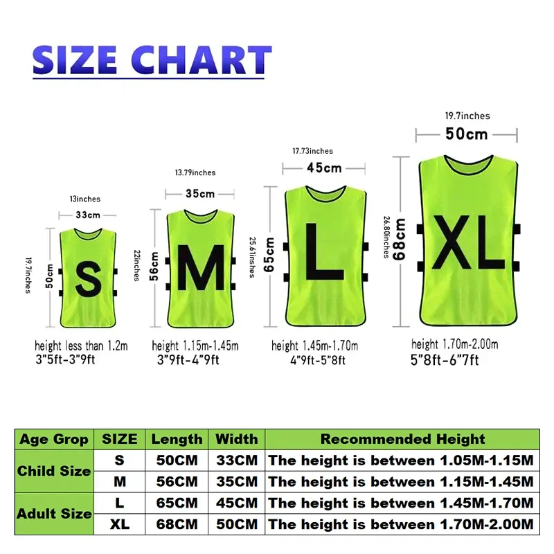 Quick Dry Football Team Jerseys Youth Sports Scrimmage Soccer Training Numbered Bibs Practice Custom Soccer Vest