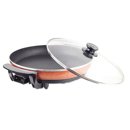 Круглая алюминиевая многофункциональная электрическая сковорода для пиццы большого