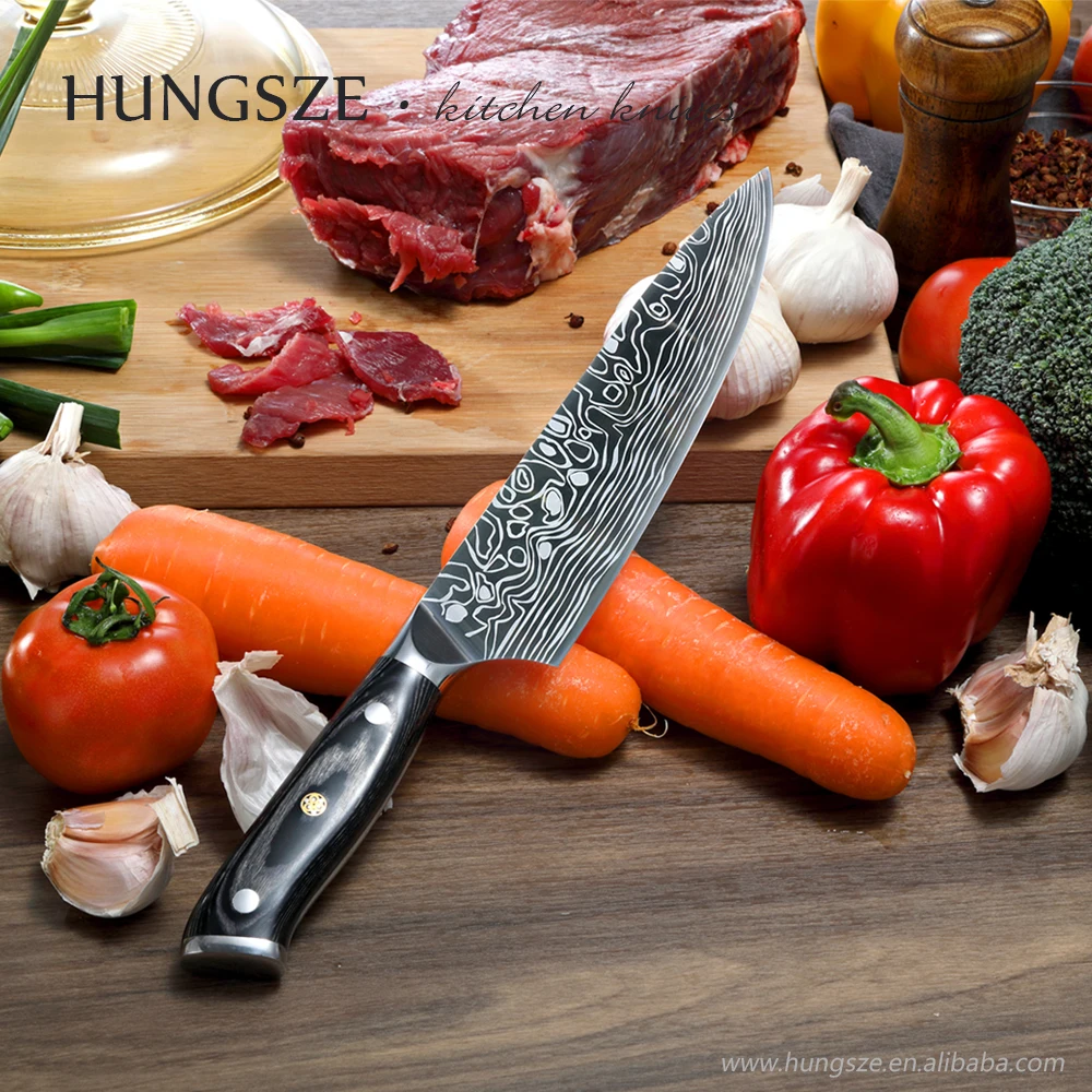 
Kitchen Knife German Steel Chef Knife 8 inch High Carbon Stainless Steel Sharp Blade with Ergonomic Handle 