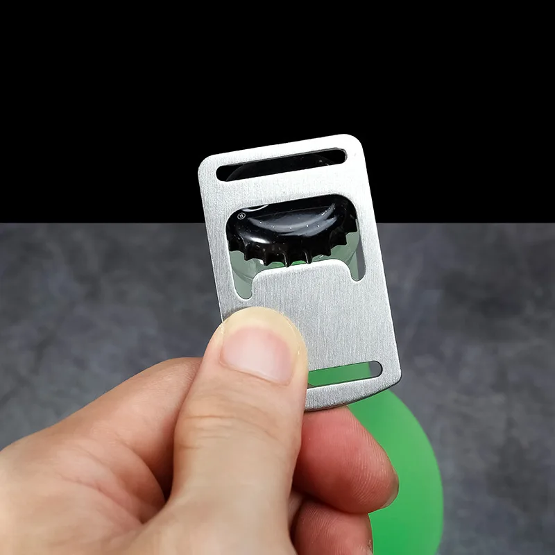 Portable Beer Opener Premium Style Custom Stainless Steel Black Silver Small Beer Bottle Opener