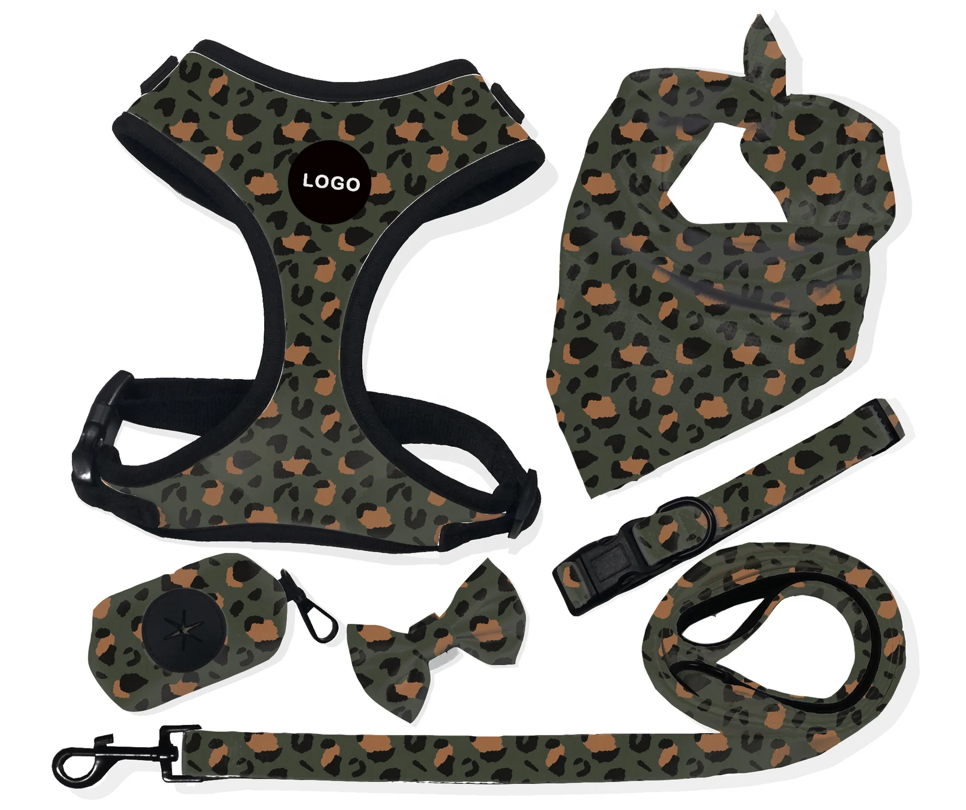 New Design Low MOQ Oxford Fabric Mesh Padded Easy Control Dog Harness Custom No Pull Luxury Dog Harness