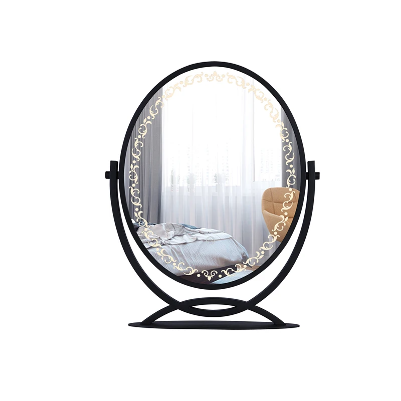 Led Lighted Table Vanity Makeup Hollywood Mirror with 14 Light Bulbs for Girl Vanity Cosmetic Western Box Wall Personalized Logo