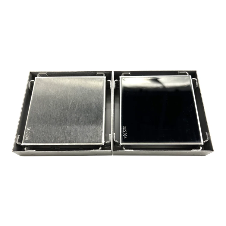4inch 15*15 sus304 good quality stainless steel Square Invisible washing shower anti-odor anti-block floor drain floor drainer