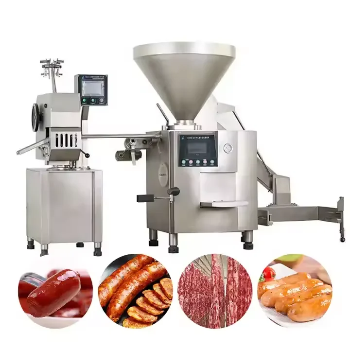 Large Capacity Automatic Sausage Filling Machine Pneumatic  twisting Sausage Stuffing Machine Enema Punch Card Machine